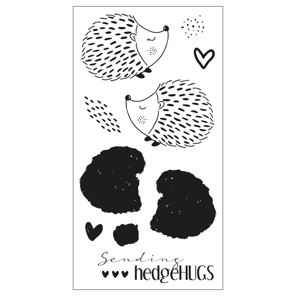 Sizzix Layered Clear Stamps Set 10PK Hedgehugs Sizzix.co.uk