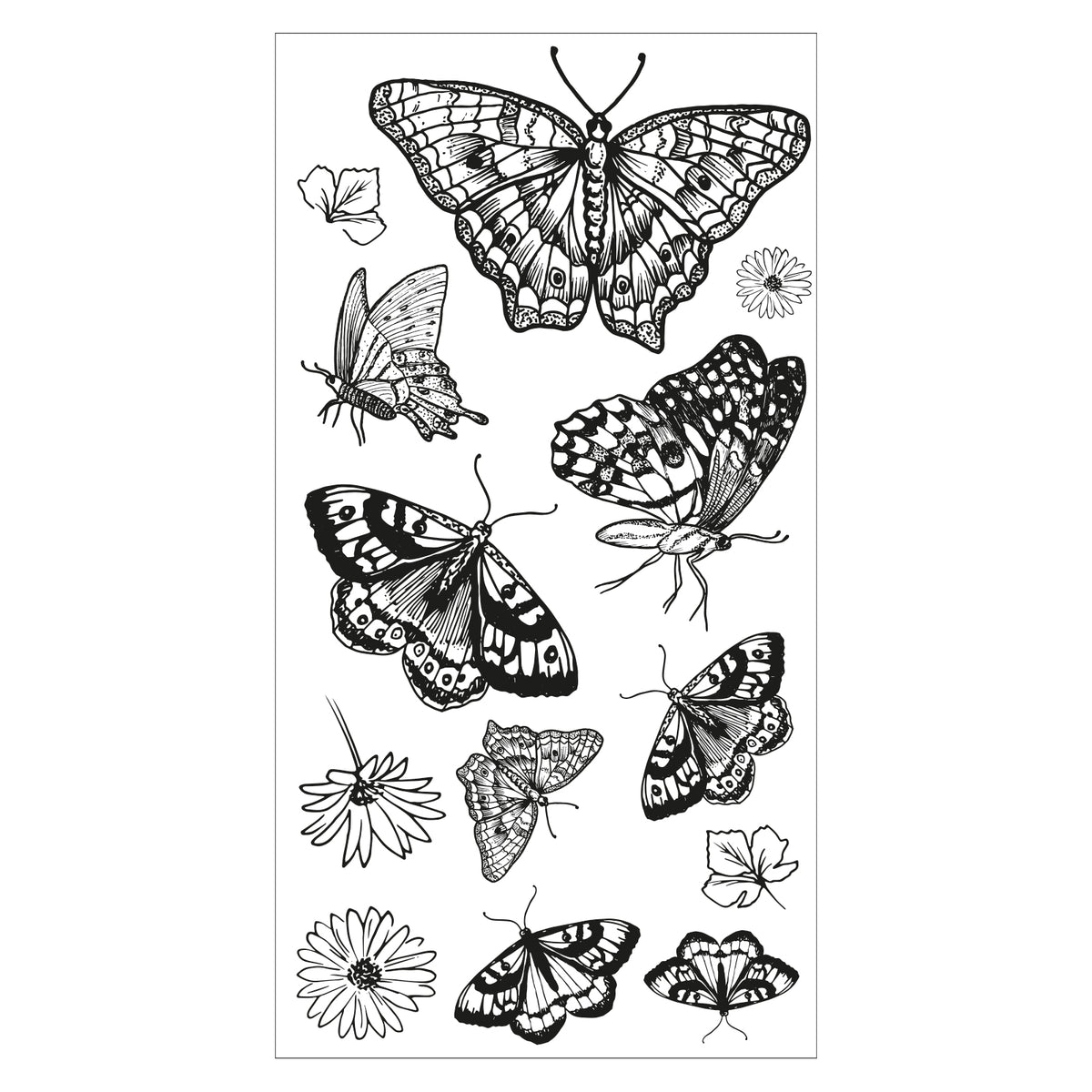 Sizzix Clear Stamps Set 13PK Nature Butterflies by Lisa