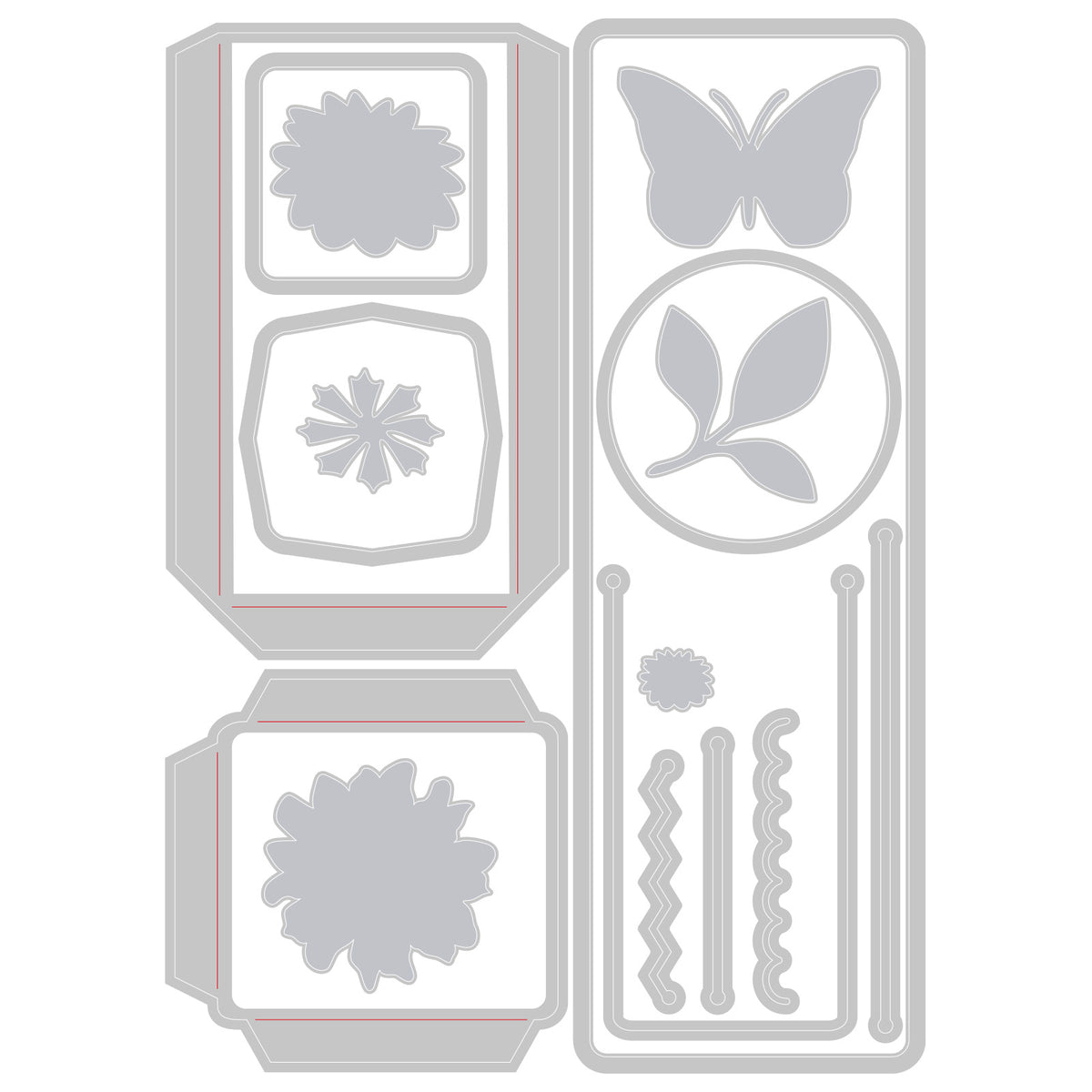 Sizzix Thinlits Set 2 Fustelle Snail Mail Di Eileen Hull 665869 | Taglio Carta E Cartoncino Per Scrapbooking