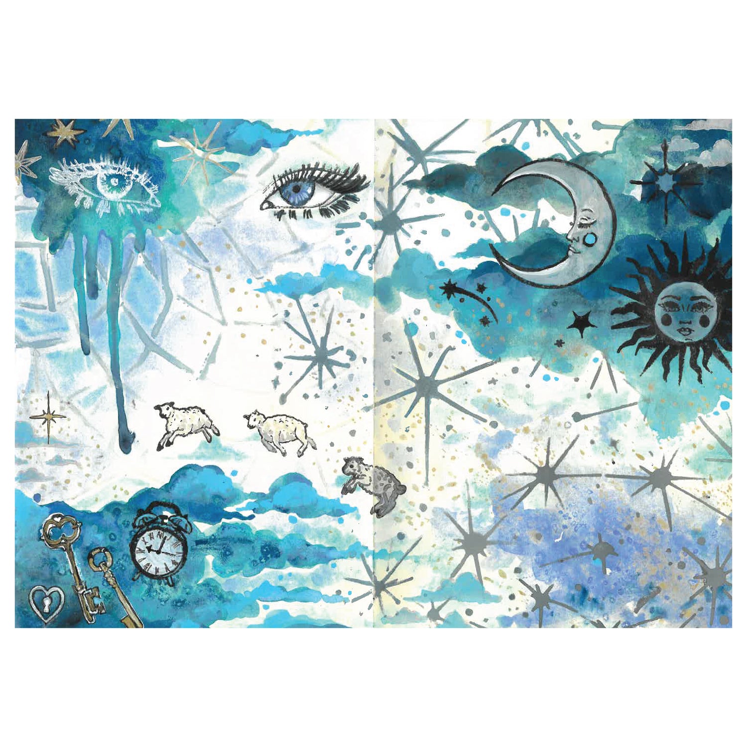 sizzix-studio-stamps-set-27pk-w-3pk-stencils-dreamscape-by-vic-hollins