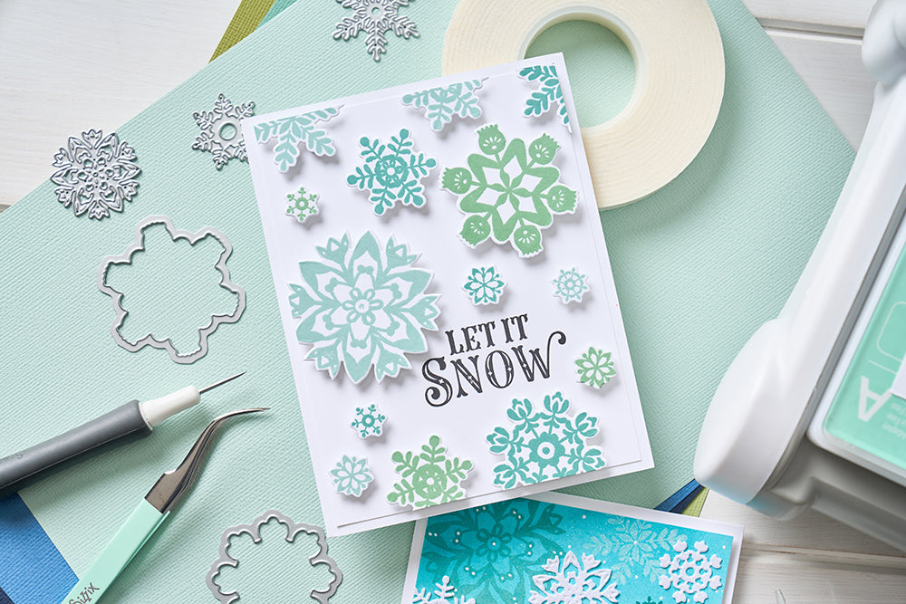 Sizzix Framelits Stanzschablonen-Set 'White Christmas #2' – Schneeflocken-Motive Für Karten & Scrapbooking