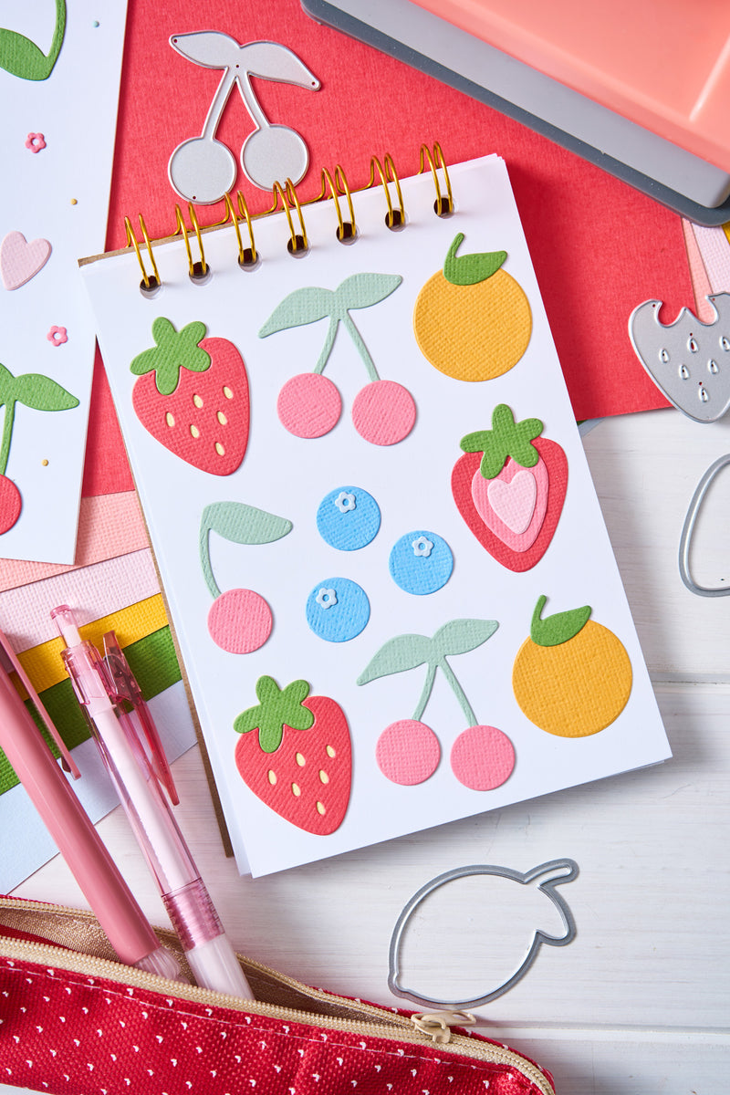 Sizzix Thinlits Die Set 17PK - Fruit Doodles by Letters by Shells