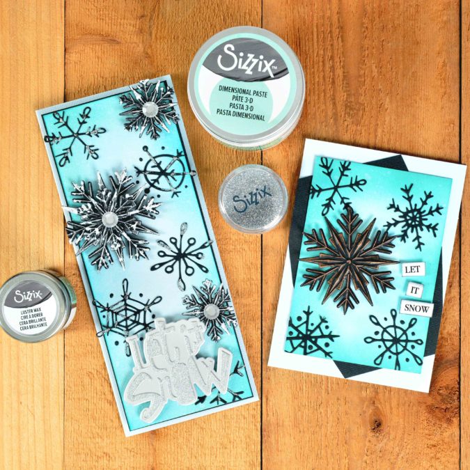 Tim Holtz: Mixed Media Snowflake Card – Sizzix.co.uk