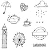 Sizzix Clear Stamps Set 11PK - London Icons