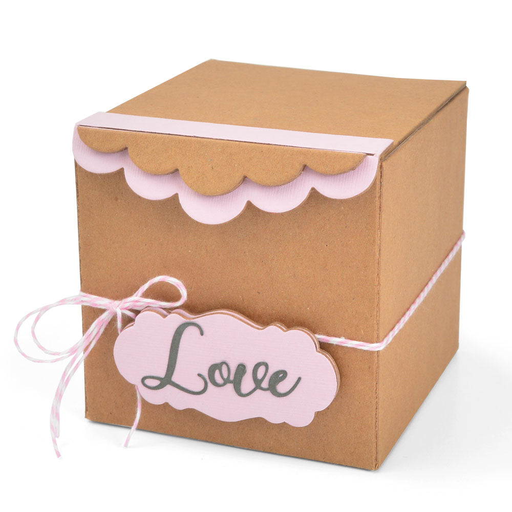 Sizzix ScoreBoards XL Die - Box, Gift w/Scallop Edges by Eileen