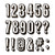 Sizzix Thinlits Die Set 21PK - Alphanumeric Shadow Numbers by Tim Holtz