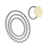 Sizzix Framelits Die Set 4PK Ovals, Scallop