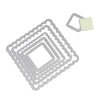 Sizzix Framelits Die Set 6PK Squares, Scallop