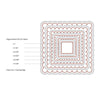 Sizzix Framelits Die Set 6PK Squares, Scallop
