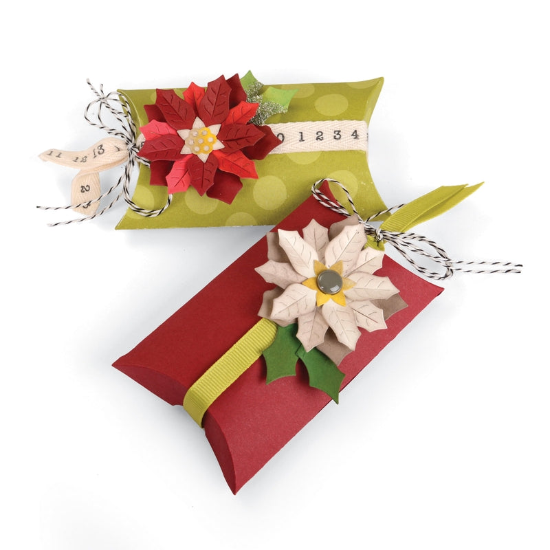 Sizzix Thinlits die 6種　7点 Sizzix Thinlits Die Set 7PK - Box, Pillow & Poinsettias – Sizzix.co.uk