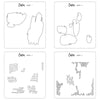 Sizzix Layered Stencils 4PK Abstract Marks