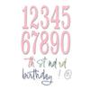 Sizzix Thinlits Die Set 15PK Fabulous Birthday Numbers by Debi Potter