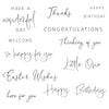 Sizzix Clear Stamps Set 13PK Daily Sentiments by Lisa Jones