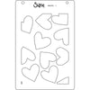 Sizzix A6 Layered Stencils 4pk Mark Making Hearts by Kath Breen