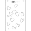 Sizzix A6 Layered Stencils 4pk Mark Making Hearts by Kath Breen