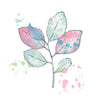 Sizzix A5 Clear Stamps Set 11PK w/ Framelits Die Set Painted Pencil Leaves by 49 and Market