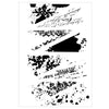 Sizzix A5 Clear Stamps 8pk w 6pk Framelits Build a Burst Artsy Lace Mix by 49 and Market