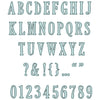 Sizzix A5 Clear Stamps 52pk w 8pk Framelits Fine Line Alpha 01 by 49 and Market