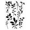 Sizzix A5 Clear Stamps Set 9pk Fine Stems 01 by 49 and Market