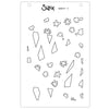Sizzix A6 Stencil 4pk Fragmented Floral 2 by Stacey Park