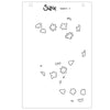 Sizzix A6 Stencil 4pk Fragmented Floral 2 by Stacey Park