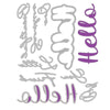 Sizzix Thinlits Die Set 10pk Take Twos Hello Sentiment by Stacey Park