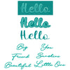 Sizzix Thinlits Die Set 10pk Take Twos Hello Sentiment by Stacey Park