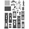 Sizzix Studio Stamps Set 20PK w/3PK Stencils - City Life by Vic Hollins