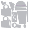 Sizzix 2-D Texture Fades Embossing Folder w/11PK Thinlits Set - Vault Side-Order Fresh Brewed by Tim Holtz