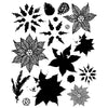 Sizzix Clear Stamps Set 16PK w/7PK Framelits - Poinsettia Trio by 49 and Market