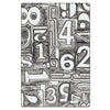 Sizzix 3-D Texture Fades Embossing Folder - Numbered Large/A5 by Tim Holtz