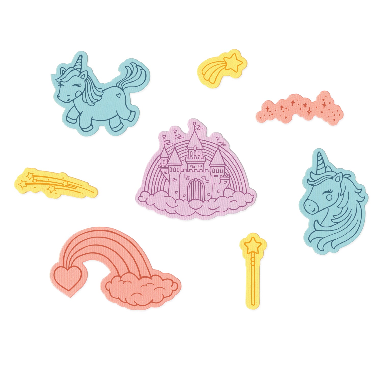 sizzix-clear-stamps-set-8pk-w-8pk-framelits-die-s-unicorns-and-rainbows