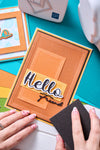 Sizzix Thinlits Die Set 10pk Take Twos Hello Sentiment by Stacey Park