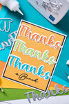 Sizzix Thinlits Die Set 8pk Take Twos Thanks Sentiment by Stacey Park