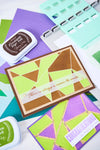 Sizzix A6 Stencil 2pk Cosmopolitan Down the Line 2 by Stacey Park