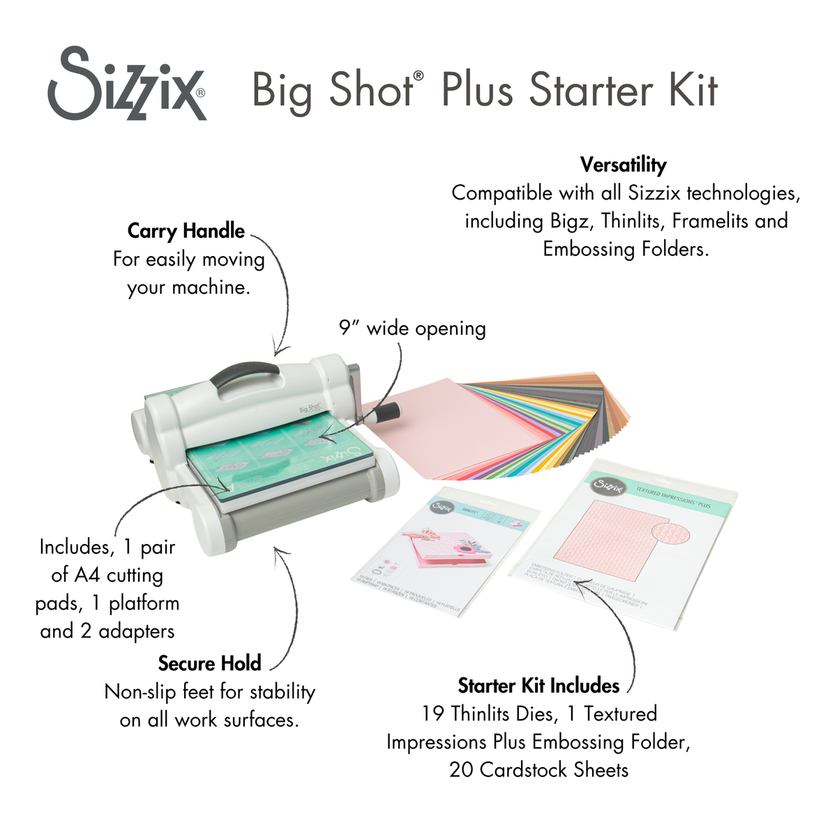 Project Sidekick Machine Sizzix Big Shot Plus Machine Starter Kit – Sizzix.co.uk