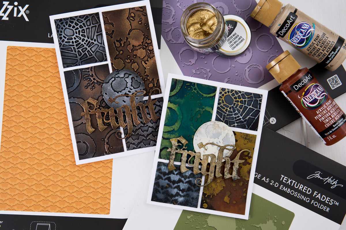 Sizzix 2D Texture Fades A5 Embossing Folder - Vault Ink Splats by